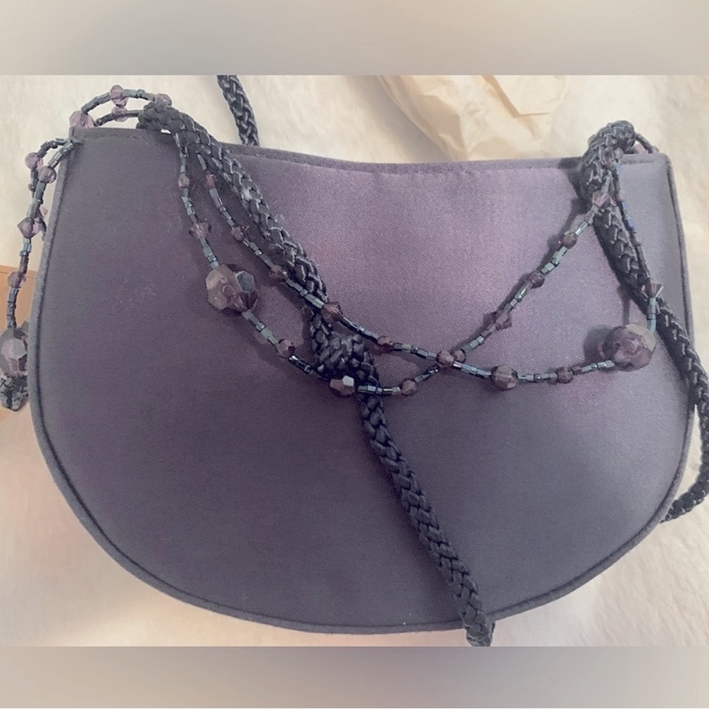 NWT ✅ LA REGALE 💙 DRESSY MINI NAVY BLUE PURSE (snap closure)